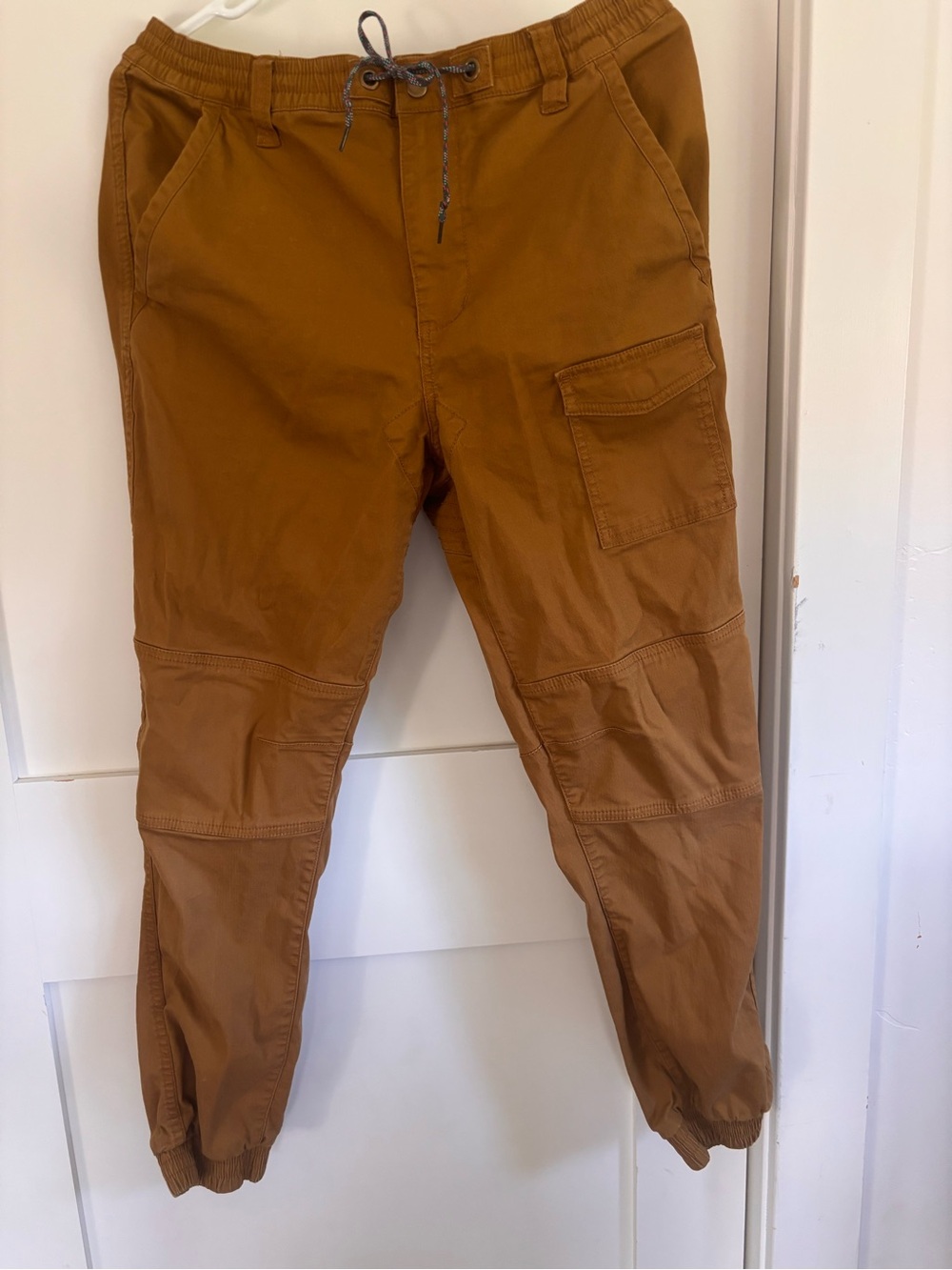 Without Walls Women's Straight Leg Cargo Jumpsuit Pants in Caramel